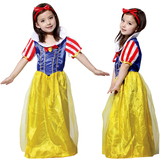 儿童表演服装化妆舞会派对cosplay服饰女童演出服白雪公主裙子