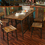 美式乡铁艺复古阳台桌椅休闲桌椅咖啡厅庭院户外桌椅餐桌餐椅套件