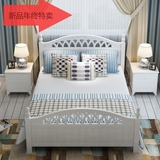 特价简约现代实木床1.5米白色儿童床单人床1.2双人床1.8松木床