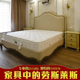 美式乡村实木床1.5米软包布艺双人床田园简约卧室1.8米公主床婚床
