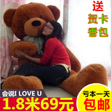错过今天在等一年布娃娃批发超大号毛绒玩具泰迪熊1.6米2抱抱熊1.
