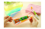 果冻色塑料牙刷盒旅行出游收纳牙刷牙膏盒户外便携防尘防菌牙具盒