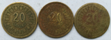 突尼斯1960年20米利姆老版流通硬币流通品少见黄铜币阿拉伯花纹