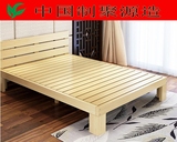 松木儿童床全实木床双人床1.8米大床1.2米单人床简约现代新品