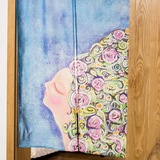 [送杆]创意特色卧室卫生间厨房风水门帘布艺隔断半帘挂帘子
