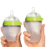 美国Comotomo可么多么婴儿奶瓶宽口硅胶宝宝奶瓶防摔吸管奶瓶用品
