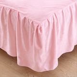 水晶绒四件套加厚保暖被套卡通粉色床裙冬季llo Kitty猫珊瑚绒