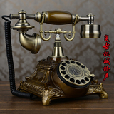 高档仿古欧式电话机复古电话机创意旋转盘电话机家用机械铃声座机