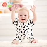 贝贝怡 婴儿可爱连体衣宝宝纯棉夏季短袖哈衣0-1-2岁男女童爬服
