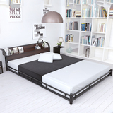 日式双人床1.8米榻榻米床1.5m简约现代家具复古铁艺单人床1.2创意