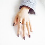 韩国定制 S925纯银黑玛瑙镶嵌开口戒指环女个性简约不褪色防过敏