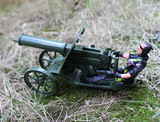 军事沙盘 马克沁重机枪配9厘米兵人仿真塑料怀旧模型二战玩具批发