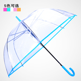 阿波罗透明雨伞长柄时尚点点小清新创意韩国男女学生自动伞加大