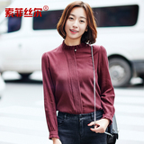 索菲丝尔2016春装新款衬衫女长袖显瘦韩版潮