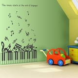 钢琴键盘音符 音乐教室幼儿园音乐舞蹈室琴行琴室卧室儿童房墙贴