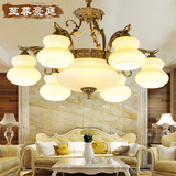 现代中式全铜吊灯 欧式仿云石灯 简约客厅灯餐厅的卧室灯书房灯具