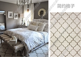 腈纶地毯仿羊毛混纺客厅卧室茶几定制北欧宜家正方形几何灰色格子