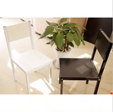 简约现代餐桌餐椅学习椅设计师椅时尚钢木白色餐椅子现代电脑椅