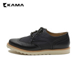 卡玛KAMA2016新款夏季英伦男鞋子男士休闲商务工装潮皮鞋2216032