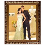 复古实木挂墙油画框欧式婚纱照大相框结婚照片放大24 36寸相框