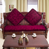 秋冬加厚红实木沙发垫单双人三人沙发坐垫定做中式木质沙发垫子