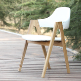 北欧布艺餐椅实木橡木水曲柳餐厅咖啡椅现代餐椅书椅时尚简约现代