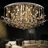 欧式创意水晶灯具LED客厅吸顶灯 现代简约餐厅灯饰温馨卧室灯圆形