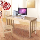 简易纯实木电脑桌儿童环保学习桌笔记本台式办公桌简约现代写字台