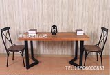 美式loft实木造型餐桌会议桌工作桌实木北欧热卖书桌电脑桌办公桌