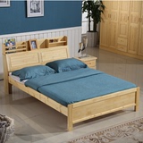 进口松木儿童床全实木儿童单床原木色儿童床1.2米1.5米厂家直销