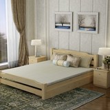 全实木床1.8米储物床儿童床简易单人床木板床1.2小户型双人床卧室