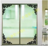 中式复古花纹花边墙贴酒店餐厅店铺玻璃门橱窗边框贴纸中国风装饰