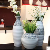 客厅陶瓷装饰品摆设家居陶艺传统手工花瓶艺术品摆件装饰品礼 景