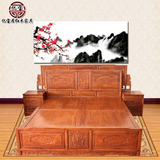 红木家具古典家具非洲黄花梨富贵大床实木正品明清古典床