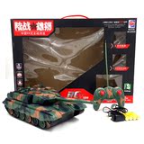 四通道遥控音乐坦克车 超大号战斗军事坦克模型儿童玩具批发混批