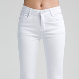 夏季白色裤子女装薄款显瘦小脚铅笔裤弹力修身外穿打底休闲裤长裤