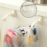 日本KM橱柜门后垃圾袋架 垃圾架塑料袋挂钩 可折叠 变身垃圾桶