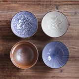创意日式和风陶瓷餐具套装釉下彩手绘米饭碗小烤碗 酱料碗小汤碗