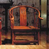 仿古纯实木椅 明式圈椅 雕刻扶手椅 中式休闲椅 实木椅子茶餐桌椅