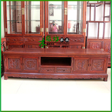 小叶红檀木电视柜中式红木家具实木地柜视听柜1.8/2/2.2/2.4米