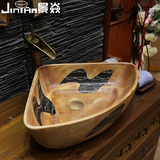 景焱 卫浴陶瓷三角形台上盆艺术盆创意洗手盆浴室柜组合洗面盆