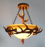 创意个性鹿角吊灯 美式乡村欧式复古怀旧led客厅吊灯卧室餐厅灯具