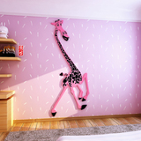 儿童房卡通立体墙贴画卧室客厅幼儿园宝宝贴画可爱小动物量身高贴