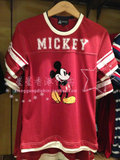星星香港迪士尼代购 米奇米老鼠 卡通LOGO字母图案 短袖T恤