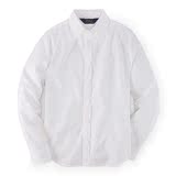 美国大牌外贸尾单剪标RL女童棉制Voile学院英伦风长袖白衬衫