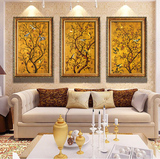 欧式客厅装饰画幸福树发财树有框画卧室餐厅壁画沙发背景墙画挂画