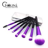 CHOLINA 7支紫色化妆刷套装 腮红散粉眼影刷 初学者全套彩妆工具