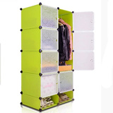 果绿(8门5格1挂带鞋盒)衣柜 DIY组装树脂衣橱收纳拆装单人柜3