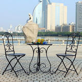 折叠铁艺桌椅组合户外桌椅阳台咖啡厅桌椅三件套休闲特价
