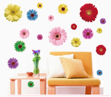 可移除创意墙贴纸 菊花浪漫卧室客厅沙发电视背景墙欧式装饰壁画